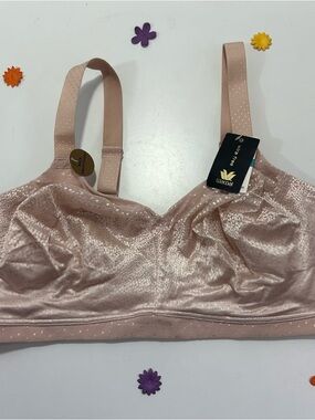 Wacoal Back Appeal® Wire Free Rose Dust Full Figure Bra 44DDD NWT